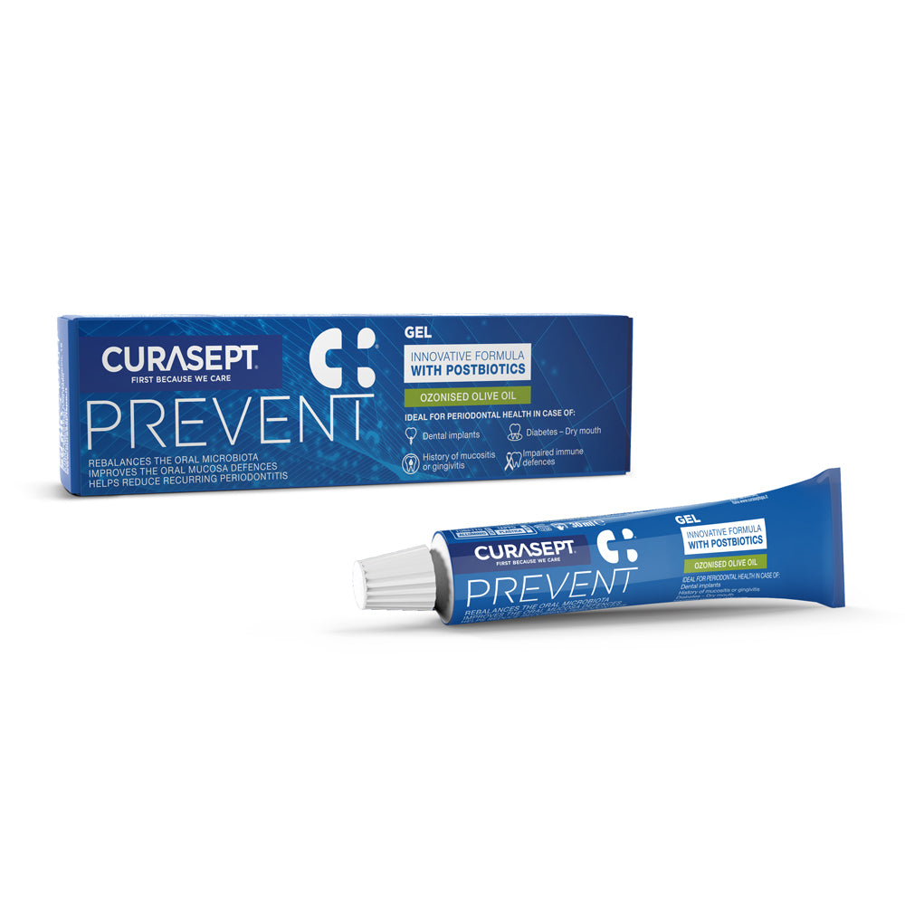 Curasept Prevent gel packaging on a white background