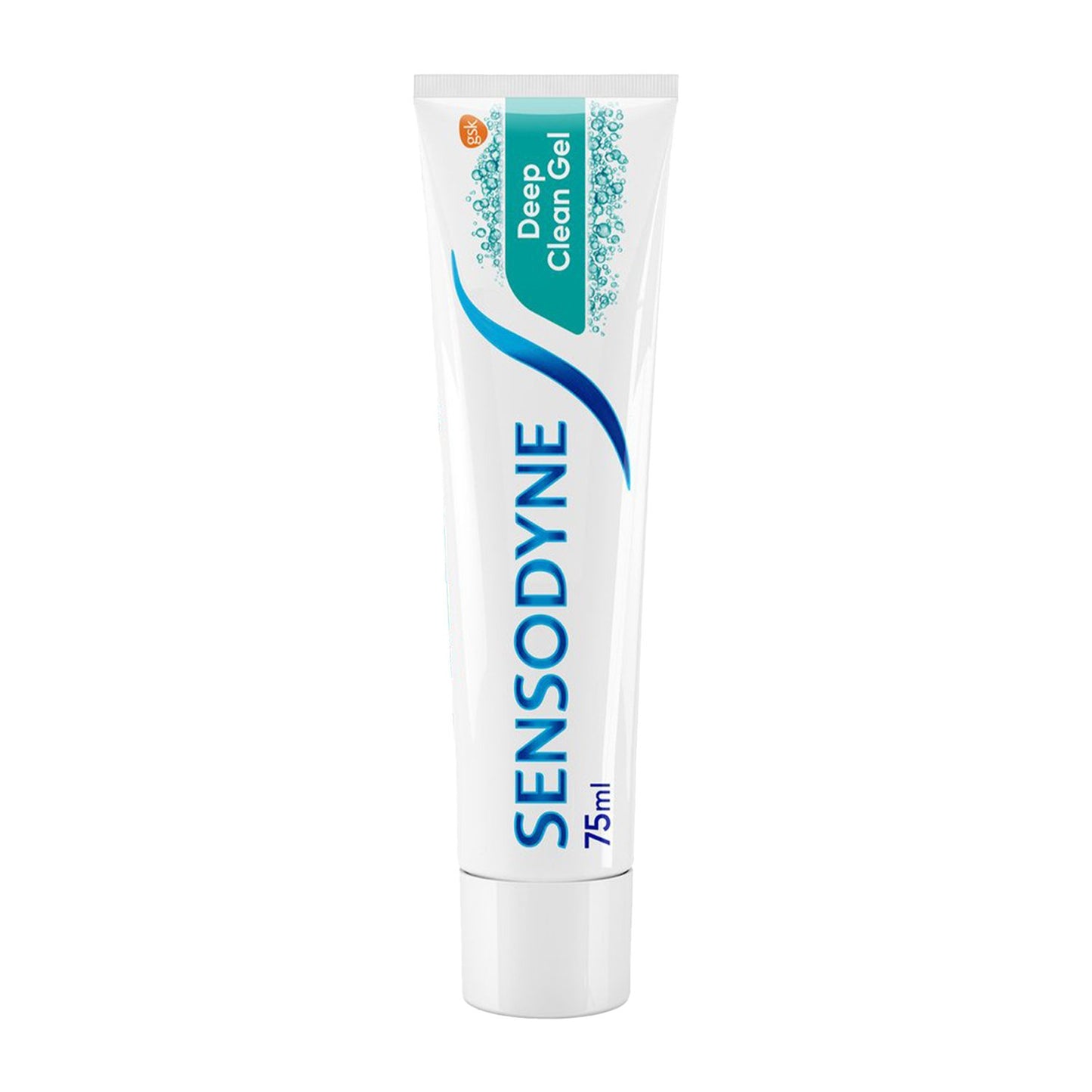 Sensodyne Deep Clean Gel tube on a white background