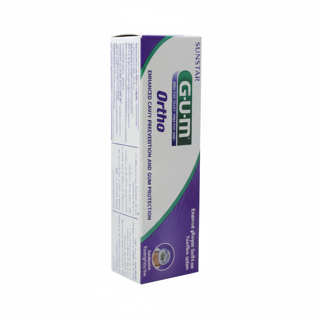  butler GUM Ortho toothpaste tube packaging on a white background
