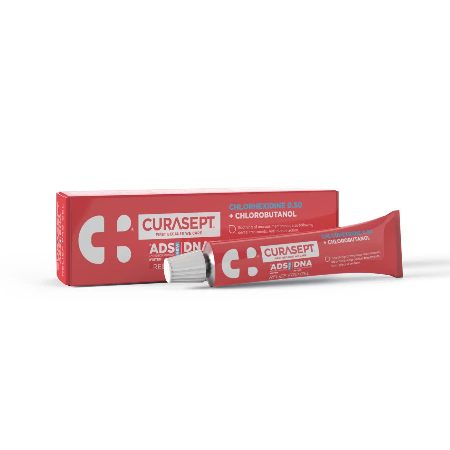 Curasept ADS DNA dental product packaging on a white background